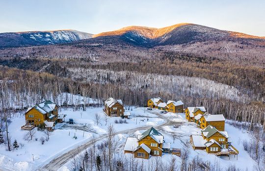 West Mountain Village neighborhood drone shot Crocker mtn web size