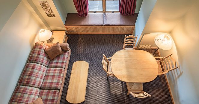 HTL 1 bedroom loft looking down 533