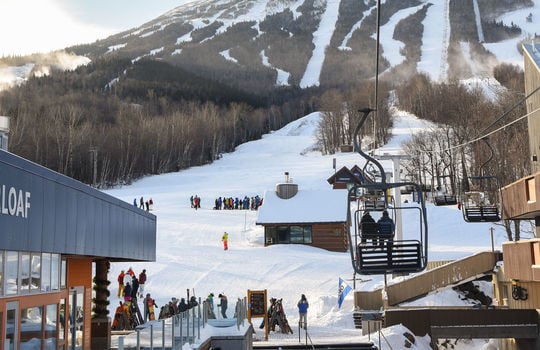 chairlift through village
