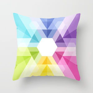 Colorful Geometric Pillow - Maps of Imaginary Places