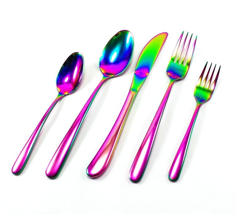 Silverware Color 2018 Home Trend to Watch: Iridescents and Intense Colors