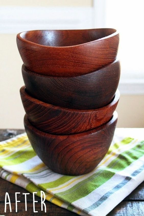 Refinished Wood Bowls - Cut Out and Keep