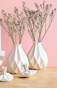 White Geometric Vase - StudioArmadillo