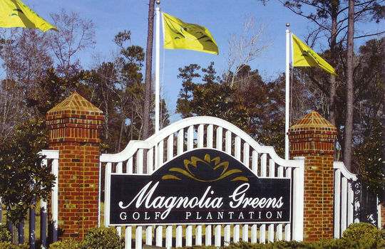 Magnolia Greens entrance sign