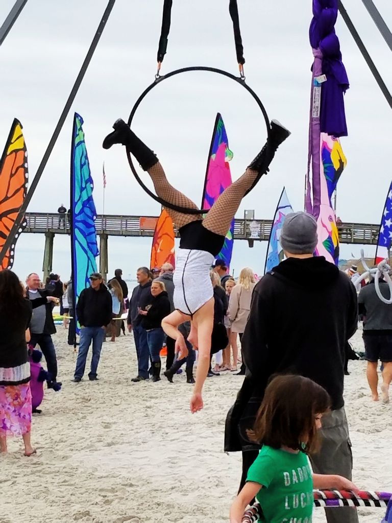 Aerial Performer at Dolphin Dip in Surf City NC The Cameron Team