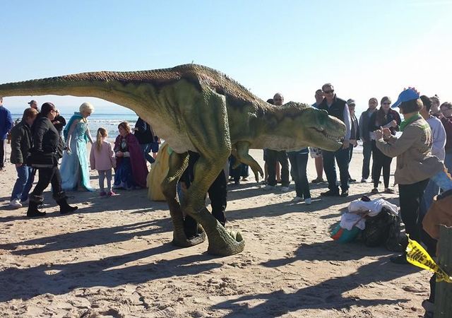Dinosaur at Dolphin Dip in Surf City NC