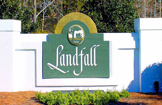 Landfall - Entrance Sign
