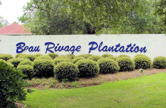 Beau Rivage Plantation &#8211; Entrance Sign