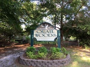 Quail Woods - Entrance Sign