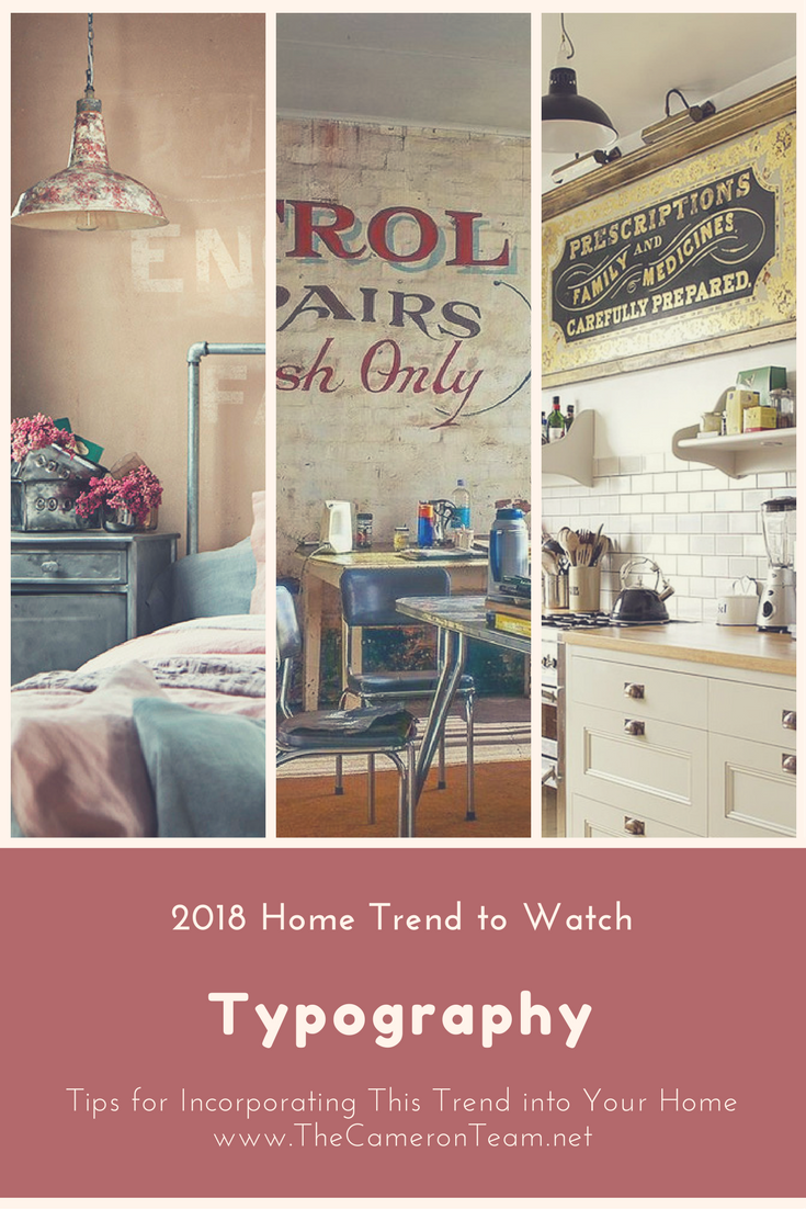 2018 Home Trend to Watch: Typography