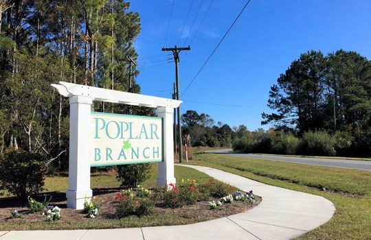Poplar Branch - Entrance Sign