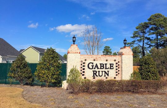 Gable Run - Entrance Sign