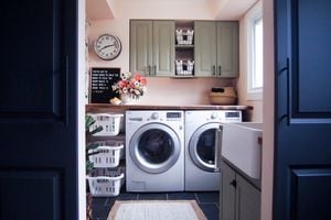 Blush Pink Laundry Room - The Learner Observer