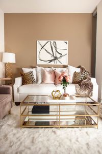 Blush and Brown Living Room - The Darling Details - Jessi Afshin