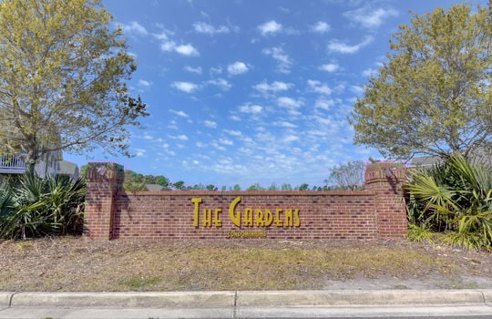The Gardens - Entrance Sign