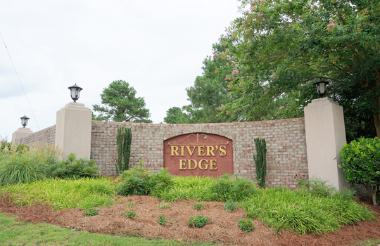 Entrance Sign of Rivers Edge