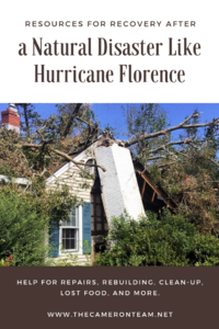 Resources for Recovery After a Natural Disaster Like Hurricane Florence