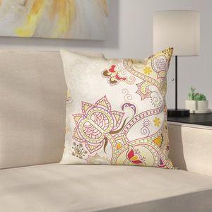 East Urban Home - Modern Waterproof Floral Graphic Print Pillow