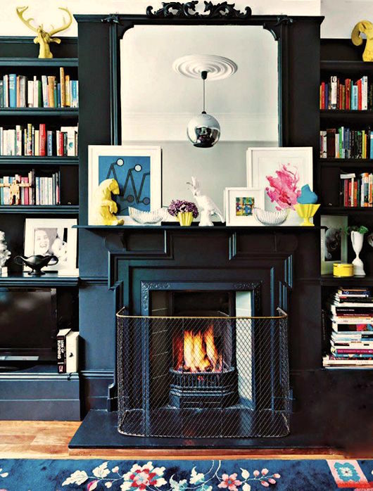 Katie Ridder Black Fireplace Mantel, Images Of Black Fireplace Surrounds
