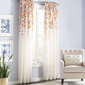 Latitude Run - Cumberland Floral Room Darkening Thermal Rod Pocket Curtain Panels