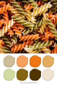 Spiral Vegetable Pasta Paint Color Palette - The Cameron Team