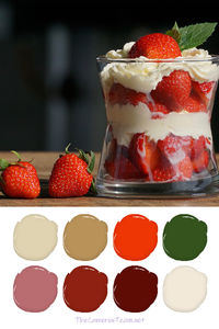 Strawberries and Cream Paint Color Palette - The Cameron Team