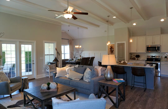 Living Room to Dining and Kitchen