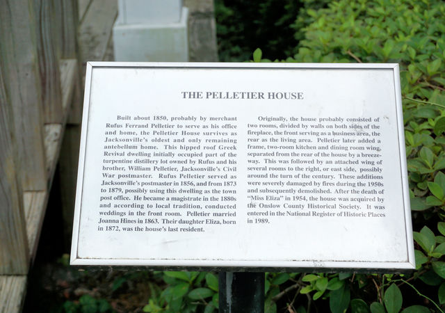 Pelletier House Information Sign