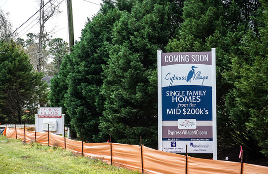 Cypress Village - Builder Sign