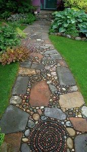 Stone Mosaic Walkway