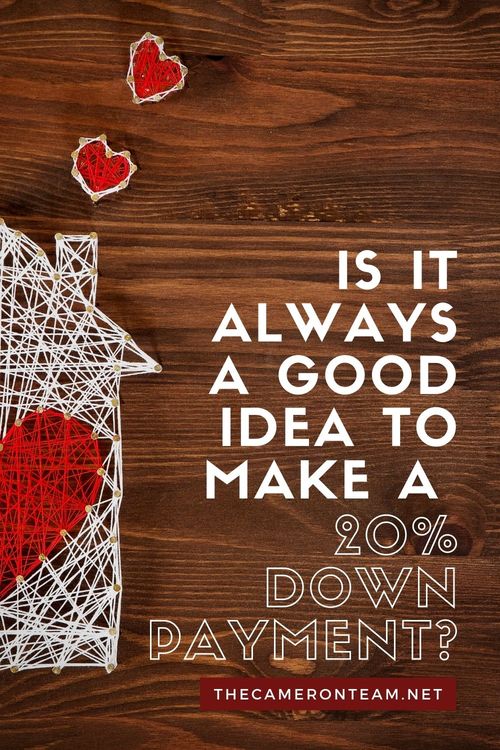 Is it Always a Good Idea to Make a 20 Down Payment for a New