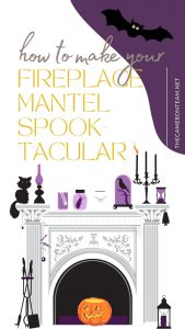 How to Make Your Fireplace Mantel Spooktacular Pin