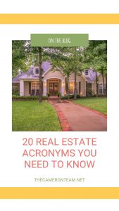 20 Real Estate Acronyms You Need to Know