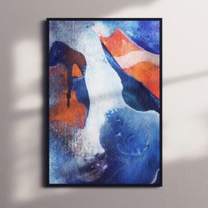 Blue and Orange Abstract