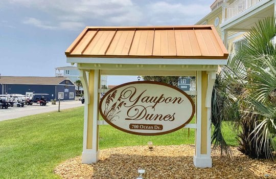 Yaupon Dunes - Entrance Sign