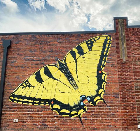 Whiteville in Columbus County - Yellow Butterfly Mural