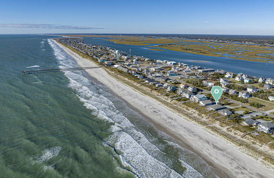 Aerial of 603 S. Anderson Blvd, Topsail Beach, NC 28445