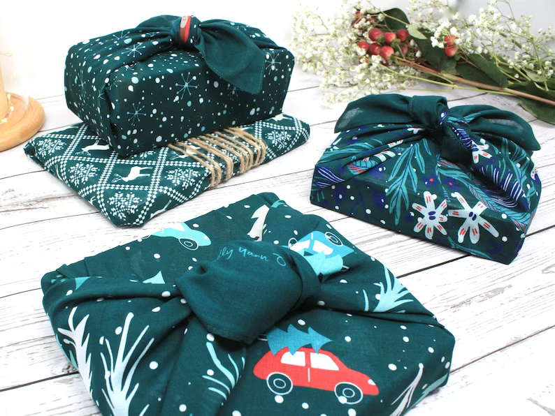 KindlyYarn - Furoshiki Christmas Wrapping Fabric