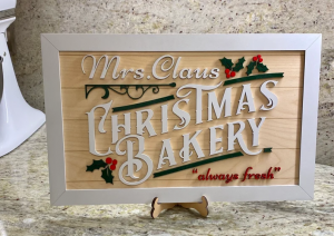 MaukaLaser - Mrs. Claus Bakery Sign