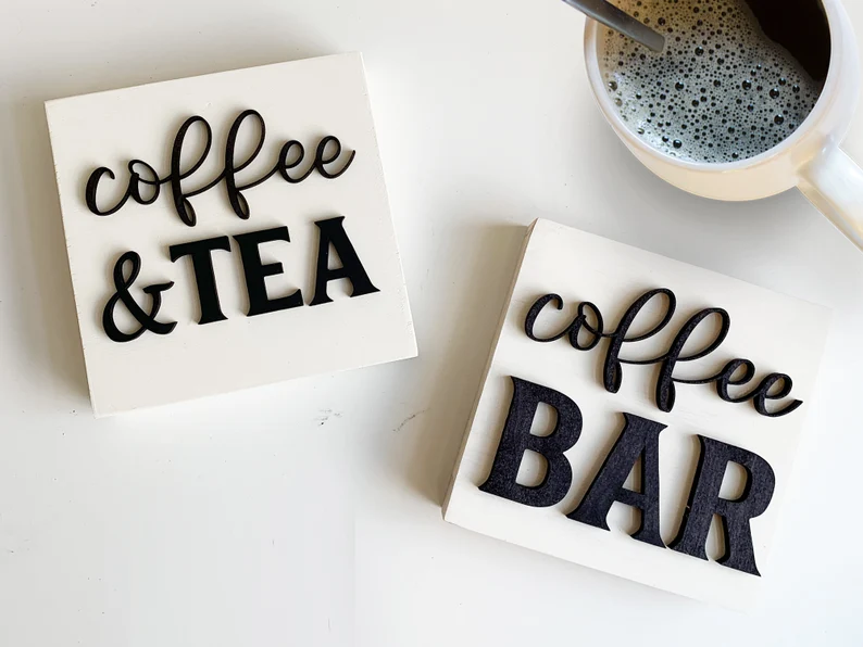 BurntJuly - Simple Coffee Sign