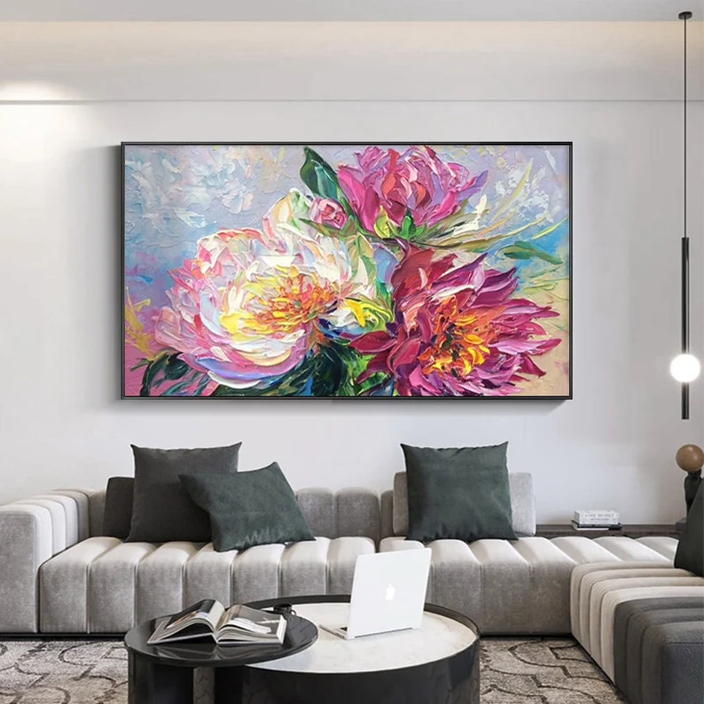 IrisLeeGallery - Abstract Blooming Flower Oil Painting