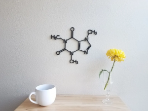 TheRealPrintZone - Caffeine Molecule Wall Sign