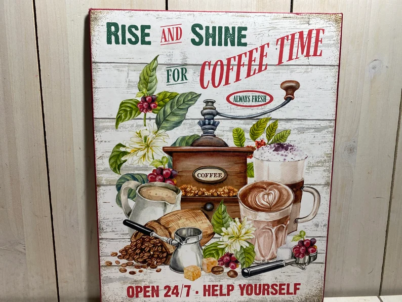 TheVillageCrafter825 - Cottagecore Coffee Sign