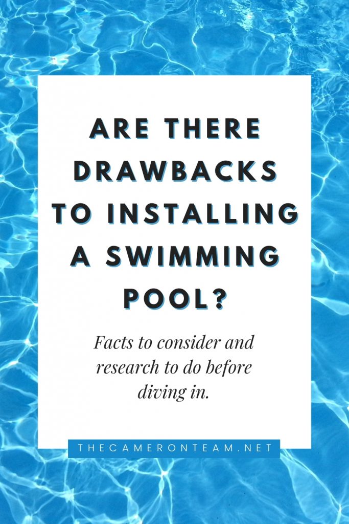 "Are There Drawbacks to Installing a Swimming Pool?" with water in the background