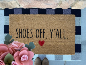 PaintedStorkDesigns - Shoes Off Yall Doormat