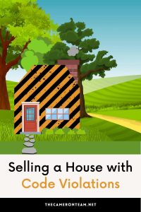 "Selling a House with Code Violations" and an illustration of a home