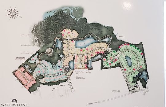 Sold and available lots in Waterstone as of March 2023.