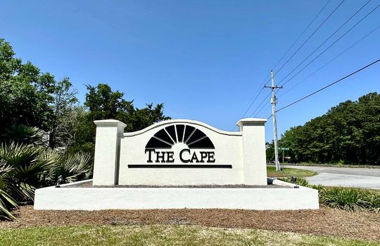 The Cape - Entrance Sign