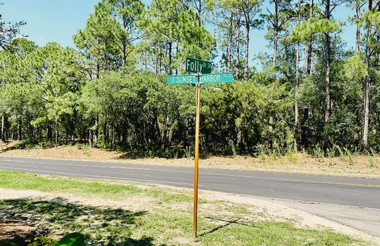 River Run Plantation - Street Sign (Sunset Harbor and Folly Intersection)