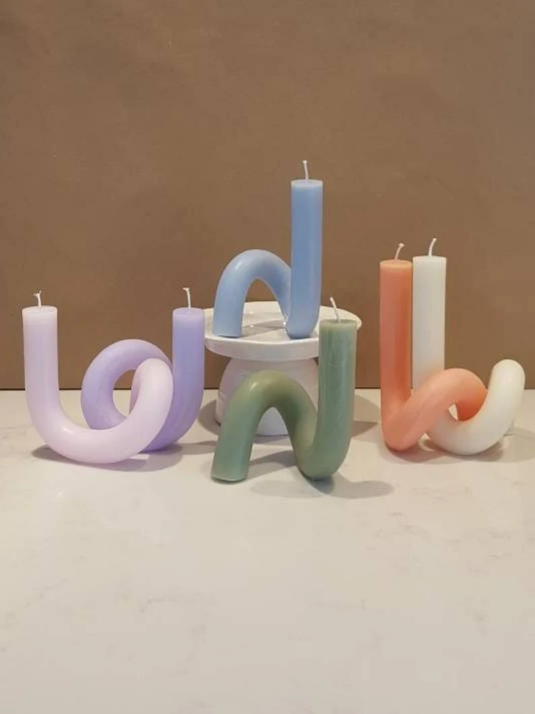 Curly-Wurly Squiggles Bendy Candles - Queens Park Art